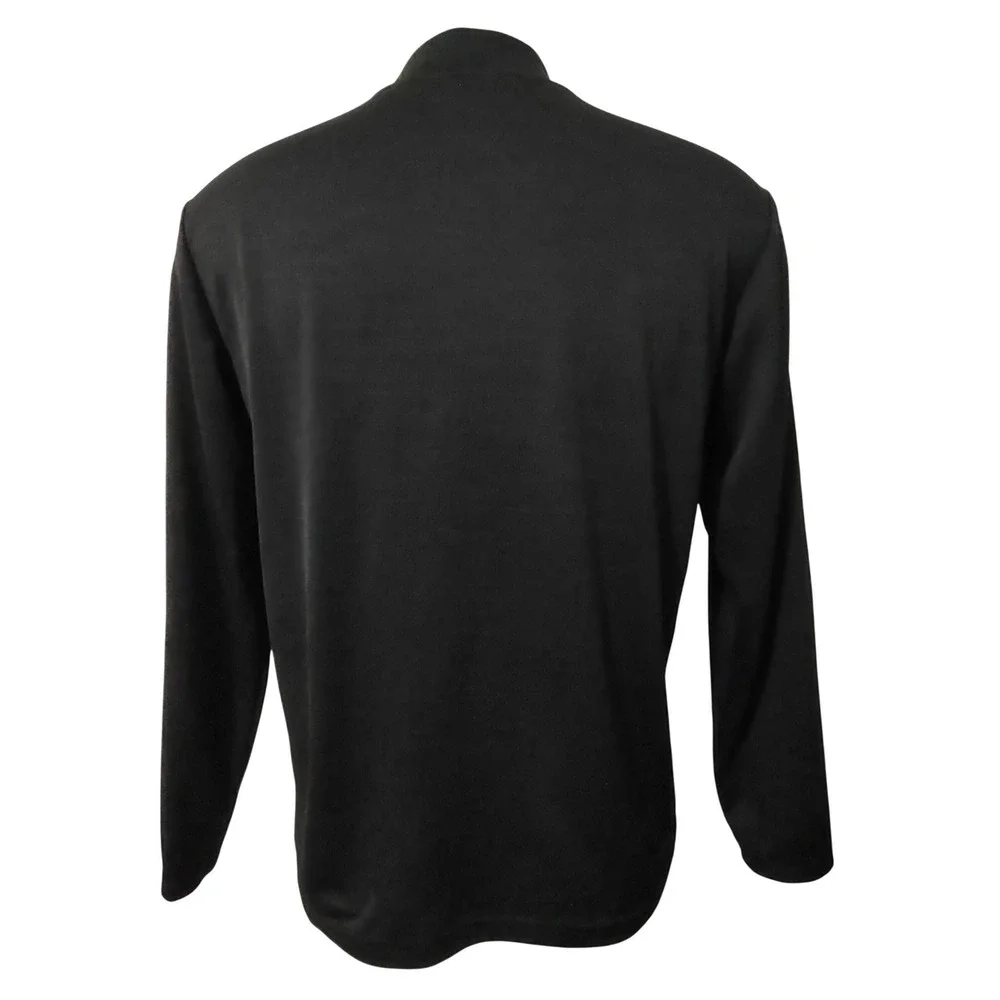 Nike Pullover Mens M Black‎ Dri-FIT Quarter Zip Long Sleeve Training Top Heather
